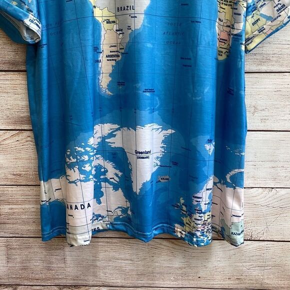 NEW WITH TAGS PIXIE LADY GRAPHIC MAP SHIRT - Picture 3 of 7